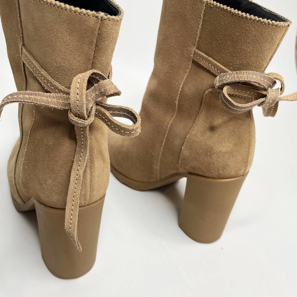 Pierre Hardy Suede Leather Tie Back Block Heel Platform Ankle Boots 8 - Picture 14 of 16